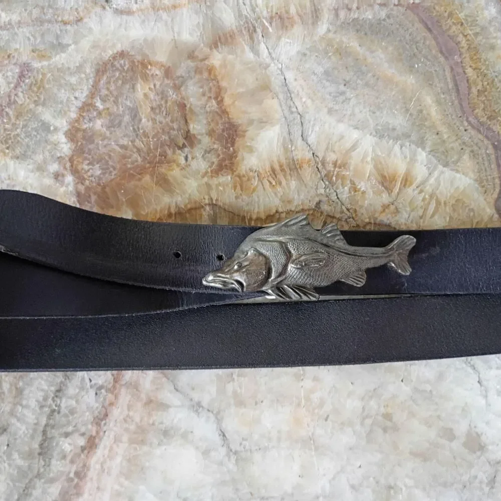 Sebastian Snook Men's Black Leather Belt